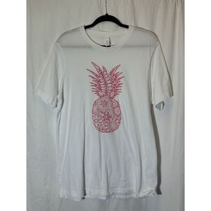 Pineapple Art T-Shirt  Cotton Unisex Large Mens Ladies Trendy‎ Y10